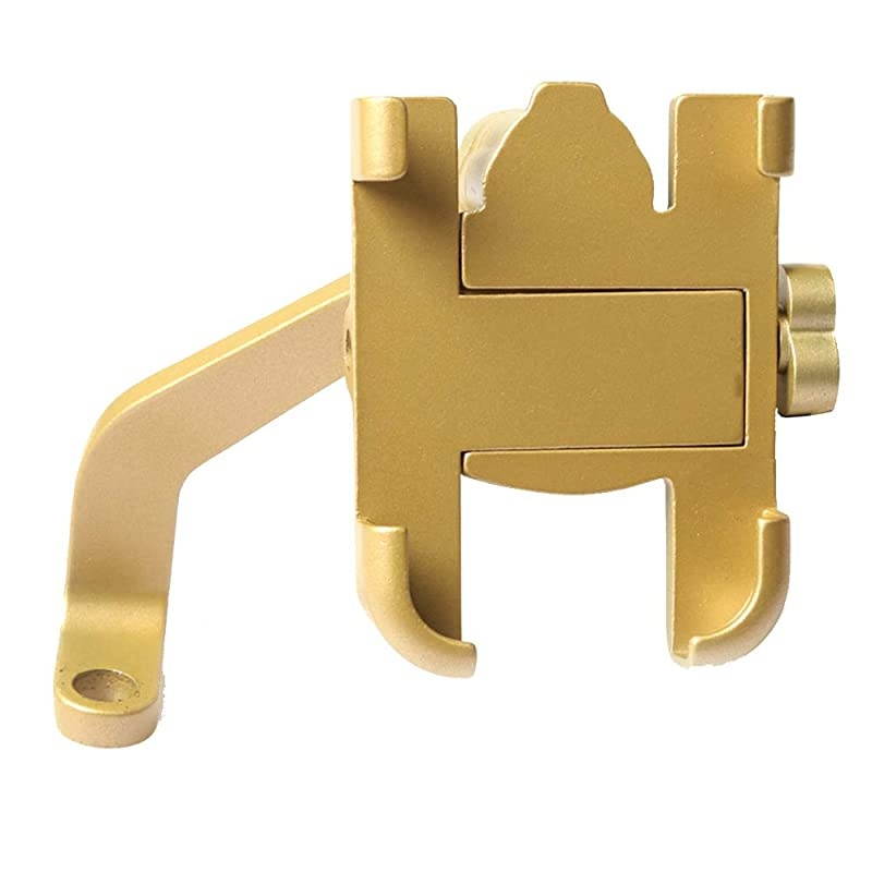 Alloy Mobile Phone Holder Bracket Mount for Motorcycle Mountain Bicycle Gold