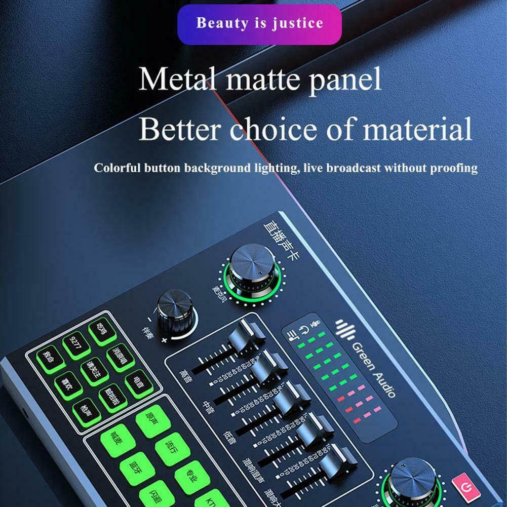 1Pcs V9 Black Bluetooth External Sound Card Audio Broadcast Headset Microphone