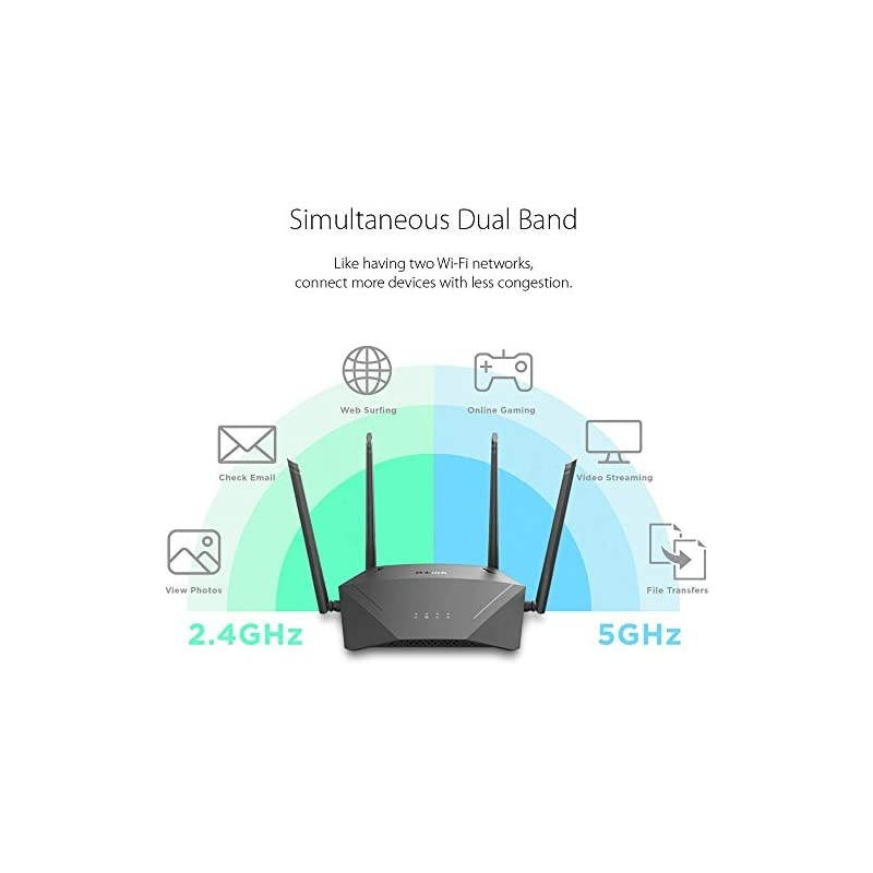 WiFi Router AC1700 Mesh Smart Internet Network Works with Alexa Google Assistant WP3 MUMIMO Dual Band Gigabit Gaming DIR1750US