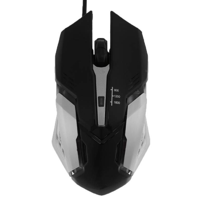 Professional Wired Gaming Mouse Adjustable 1600 DPI 4 Buttons LED Light Optical USB Wired Mice for Pro Gamer PC Computer Laptop