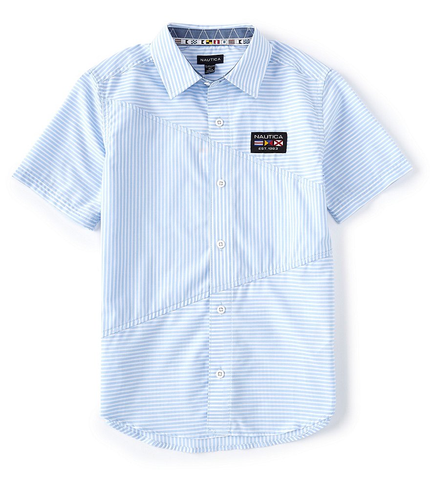 Ed-a-Mamma Kids White Striped Full Sleeves Shirt