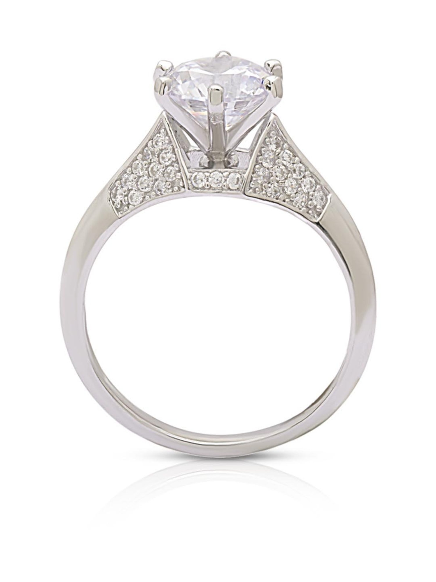 Anayra 92.5 Sterling Silver Sparkling Ring for Women