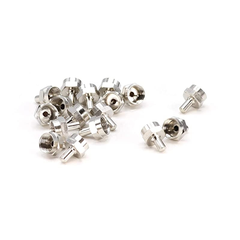 F Type 75 Ohm Terminator 100 Pack 75 Ohm Resistor for Coax and RF FPin F81 Install on Unused Ports in Your Cable Satellite Antenna or Other RF System