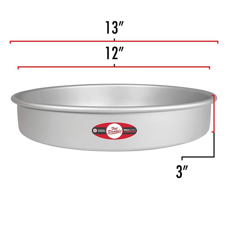 Fat Daddio's Anodized Aluminum Round Cheesecake Pan w/ Removable Bottom, 12 x 3"