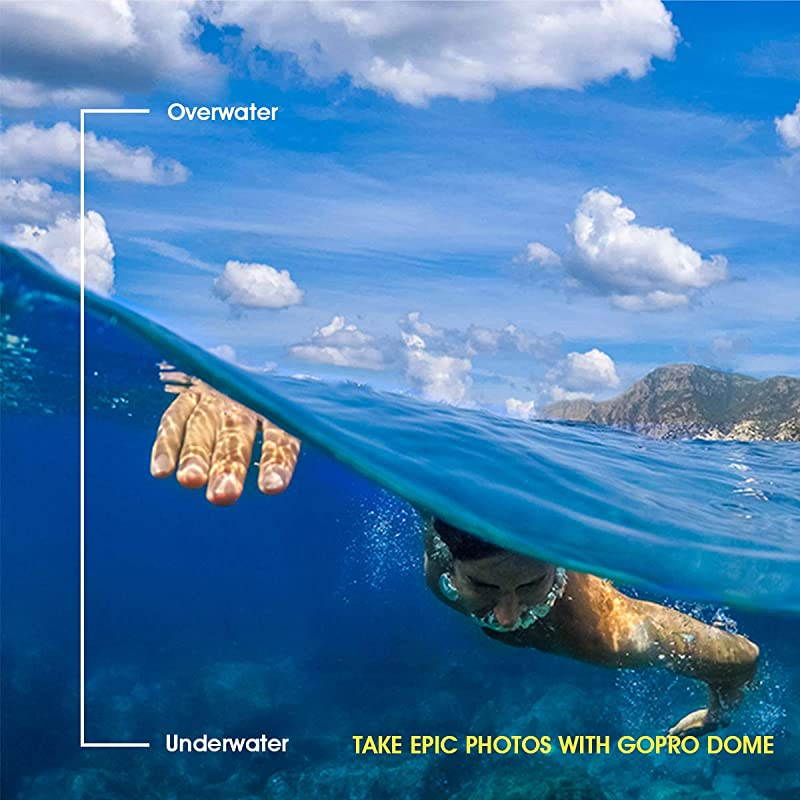 Gopro Dome Port Underwater 6 inches GoPro Diving Dome Port with Waterproof Cover Case + Floating Bobber Handle + Trigger for GoPro 765 Black