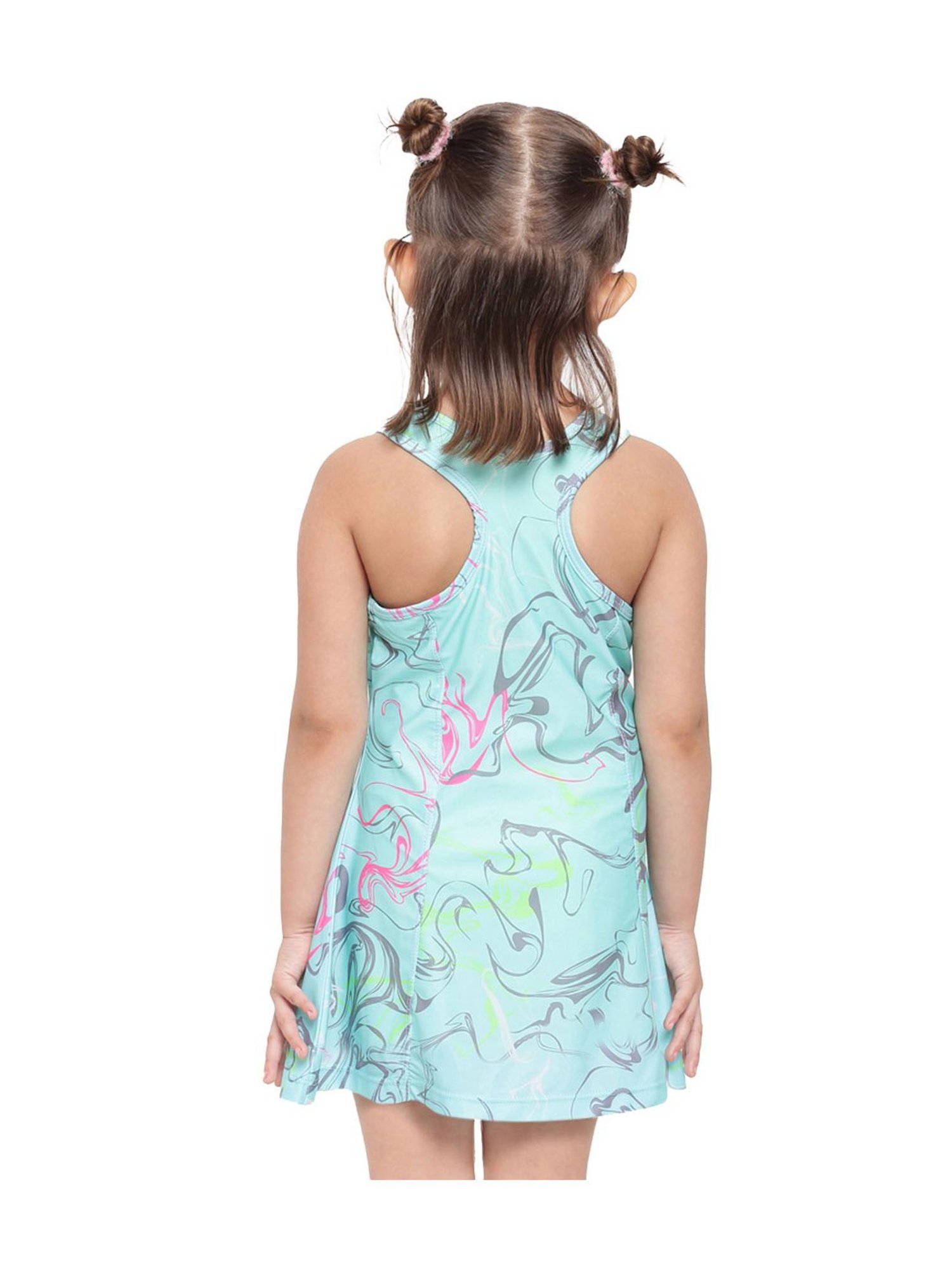 IO Kids Blue Printed Dress