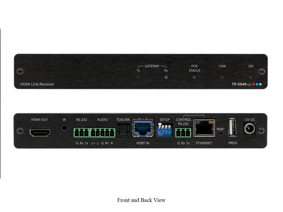 Kramer TP-594RXR 4K HDR HDMI Extender (Receiver) with Ethernet/RS232/IR/ARC/Audio over PoE HDBaseT 2.0