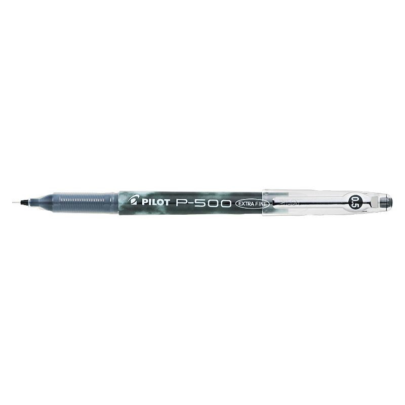 Pilot P-500 Precise Gel Ink Roller Ball Stick Pen, Black Ink, .5mm, Dozen