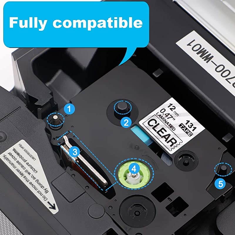 Compatible Label Tapes Replacement for Brother p Touch Label Maker (Orange, 18mm)