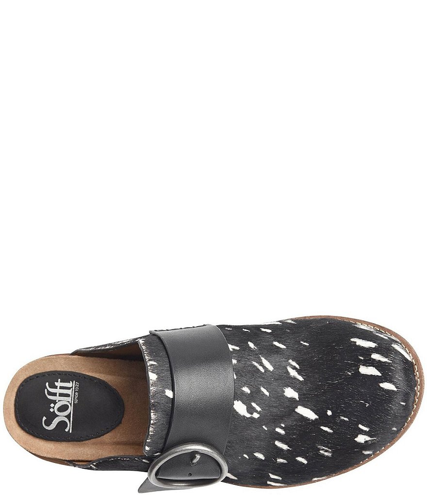 Sofft Billie Animal Print Cork Footbed Clogs