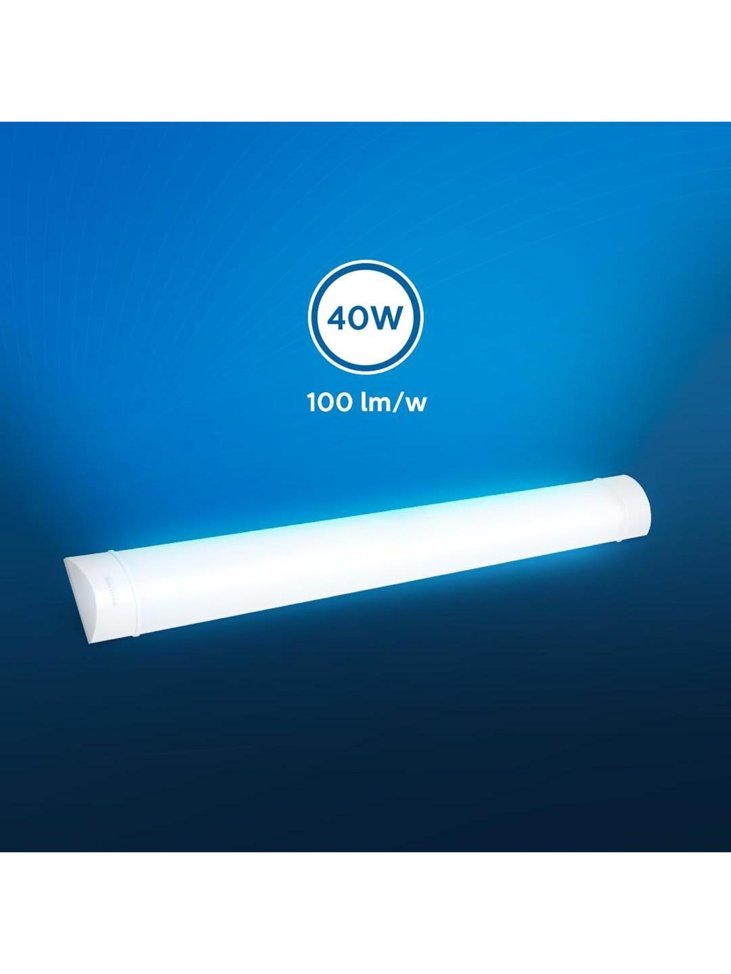 Philips 40-Watt 4-ft Decorative LED Tubelight for Living Room & Bedroom Pack of 4 (Cool Day Light)