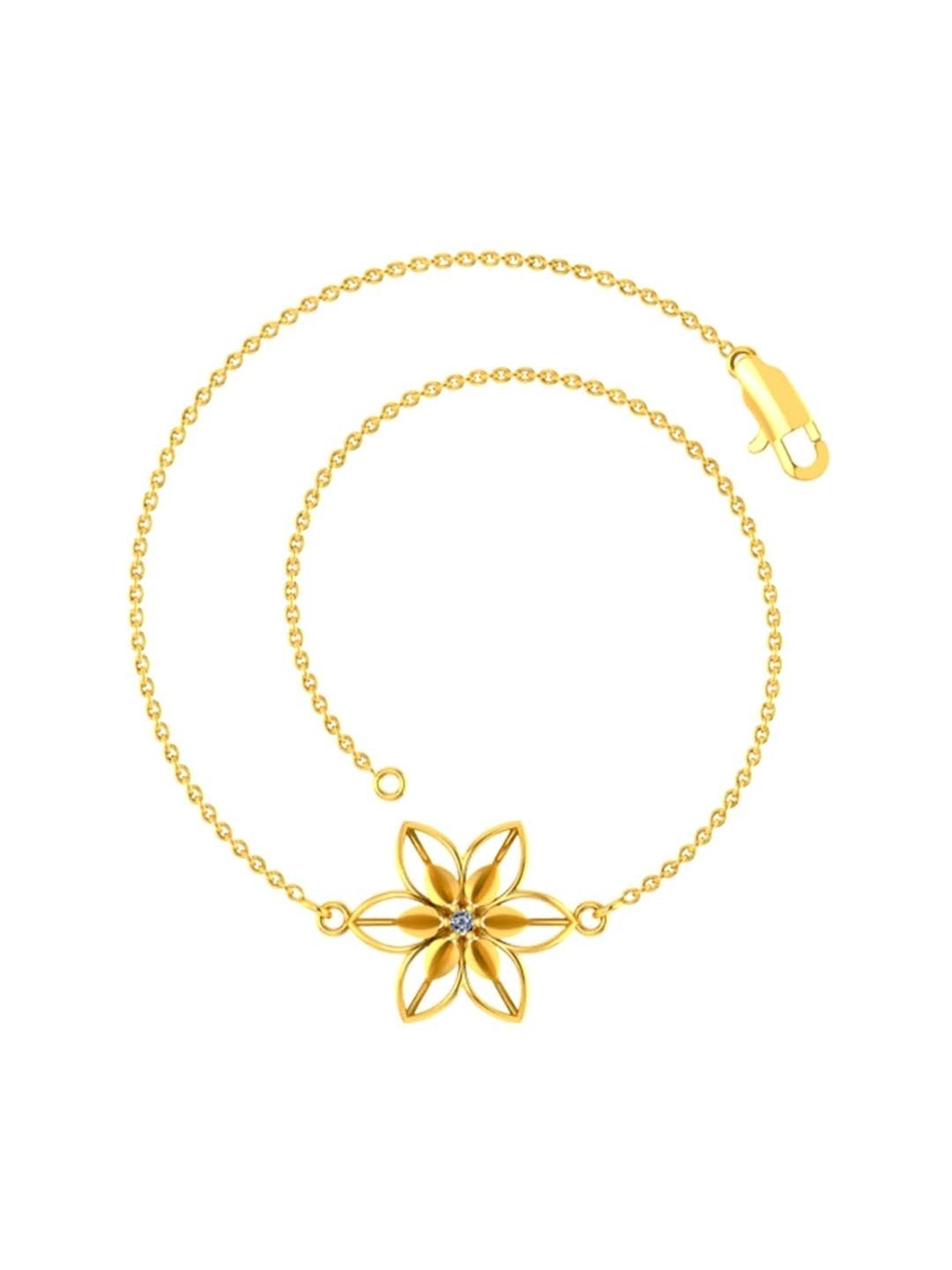 Mia by Tanishq Cupid Charm 14k Gold & Diamond Bracelet for Women