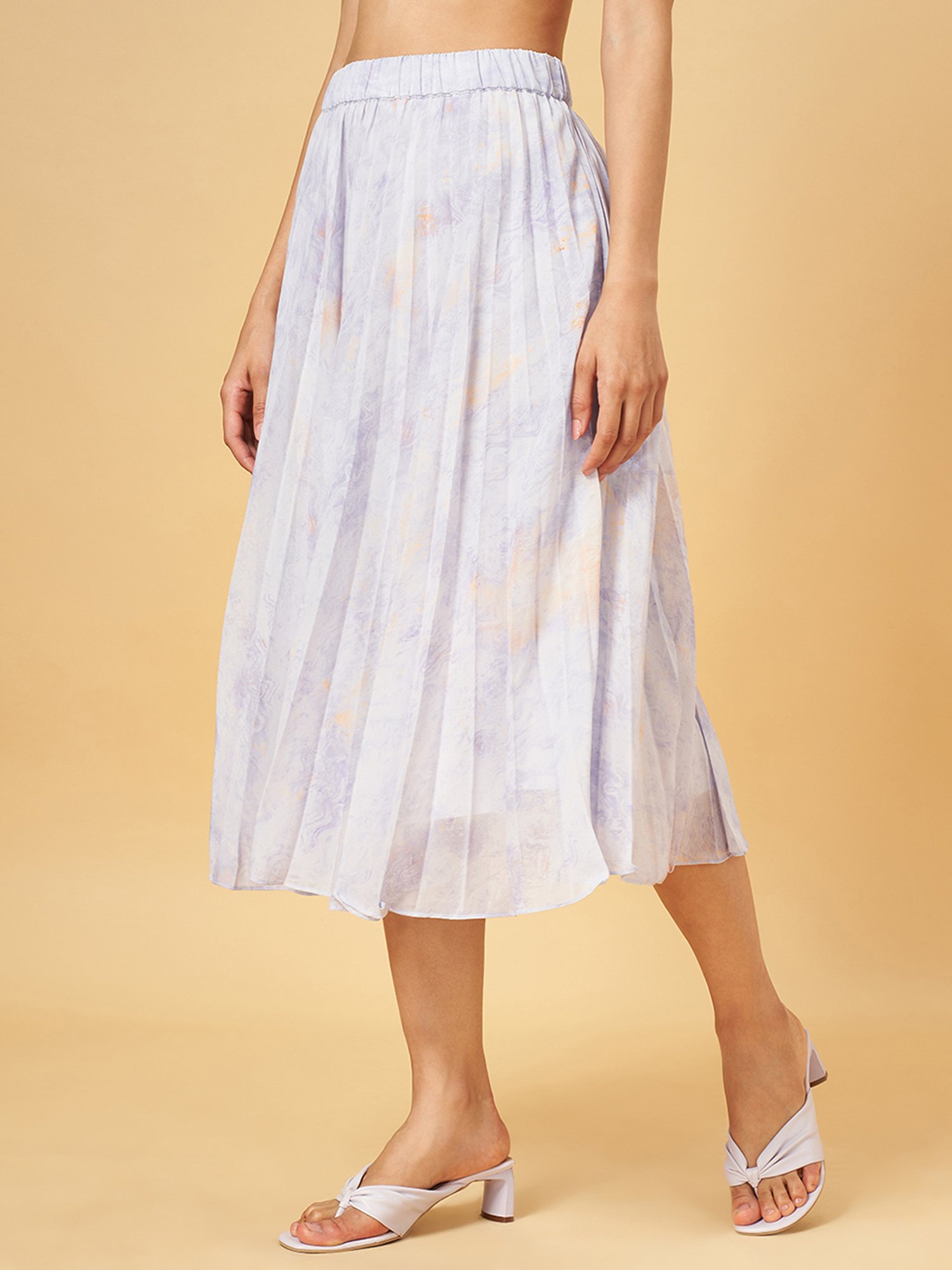 Honey by Pantaloons Purple Printed A-Line Skirt