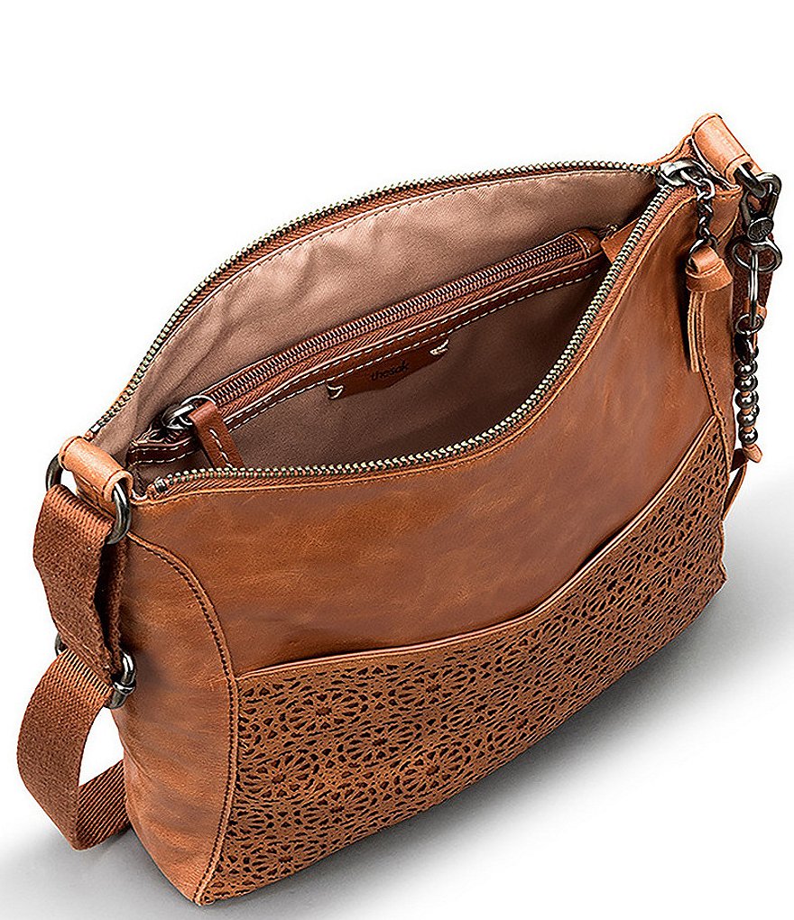 The Sak Lucia Leather Hand-Crochet Crossbody Bag