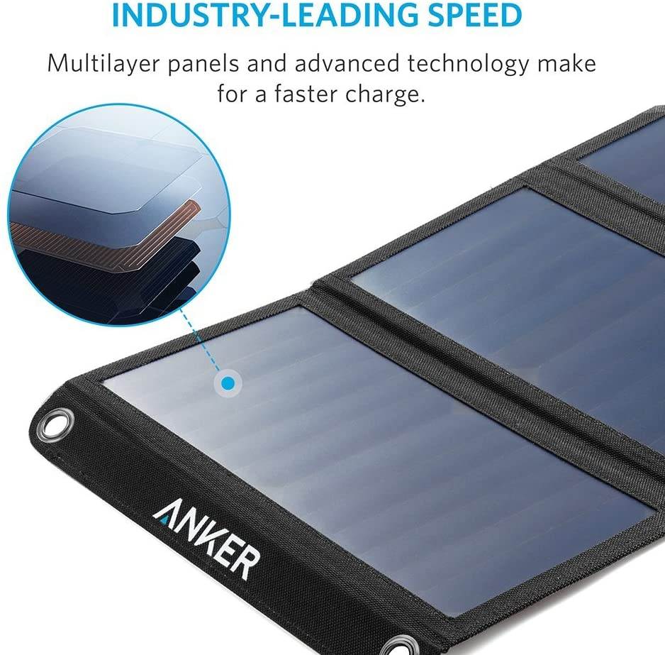 Solar Panel, Anker 21W 2-Port USB Portable Solar Charger with Foldable Panel, PowerPort Solar for iPhone 11/Xs/XS Max/XR/X/8/7, iPad Pro/Air/Mini, Galaxy S9/S8/S7/S6, and More