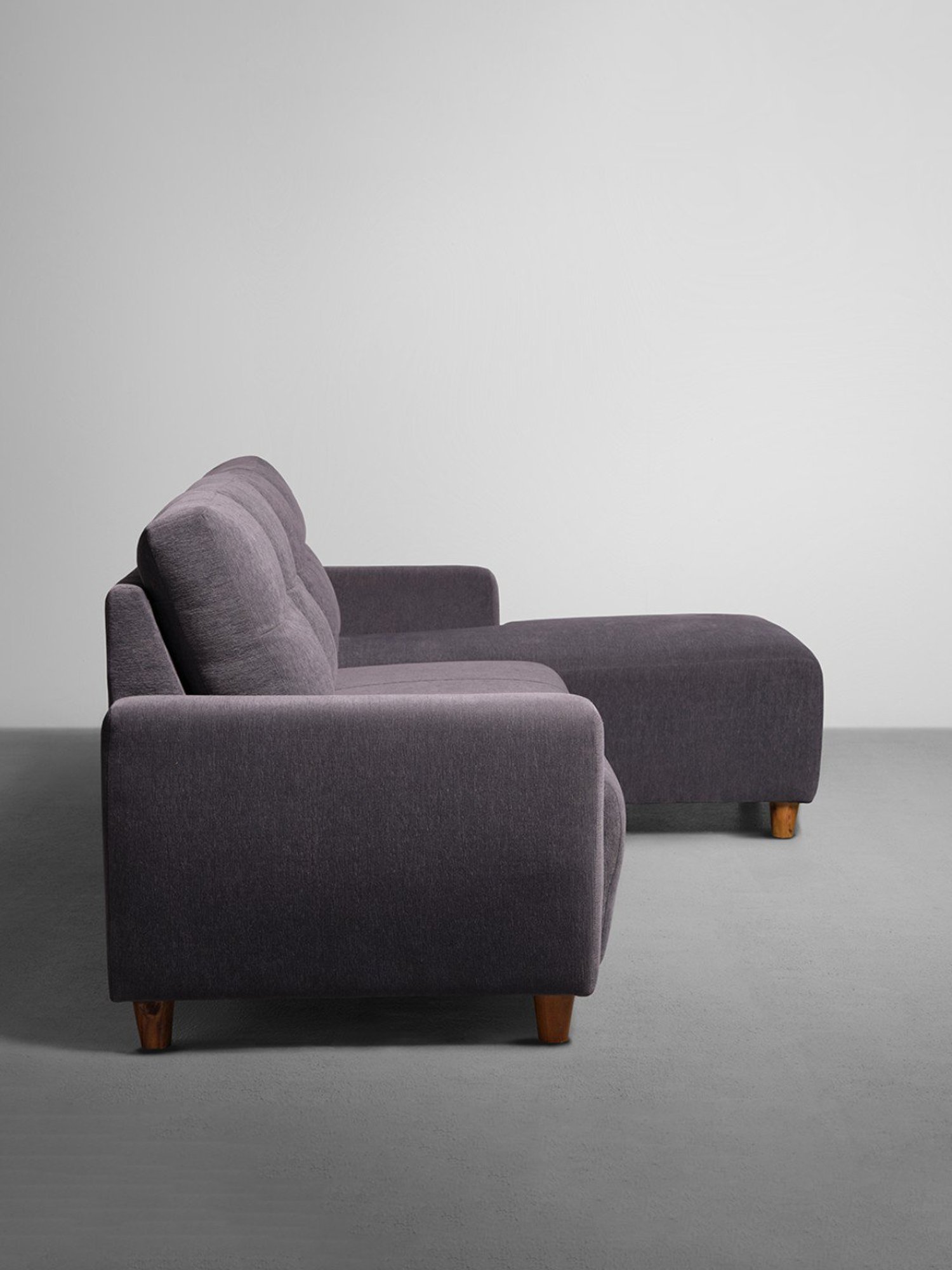 Sleepyhead Yolo Sesame Grey Fabric 3 Seater RHS L Shape Sofa Set