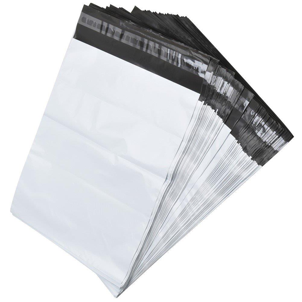 BESTEASY 100 12x15.5 White Poly Mailers Envelopes Bags Shipping Mailing Bags, 100 Bags (PM-12x15.5-100)