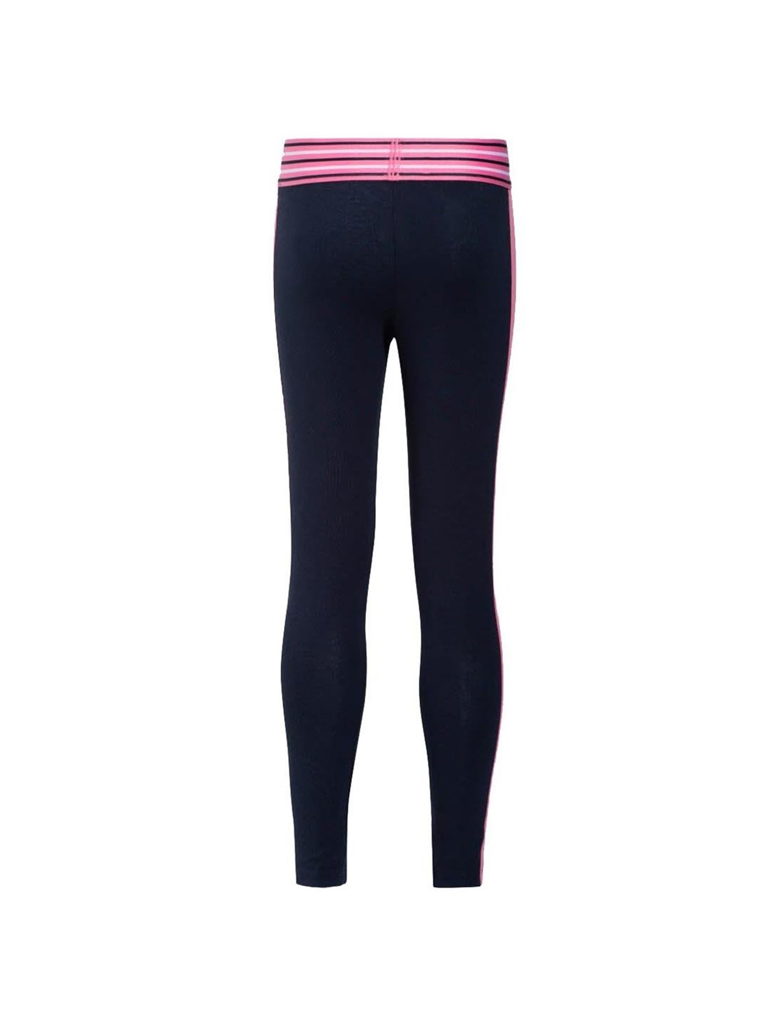 Jockey Girls Black & Pink Solid Leggings