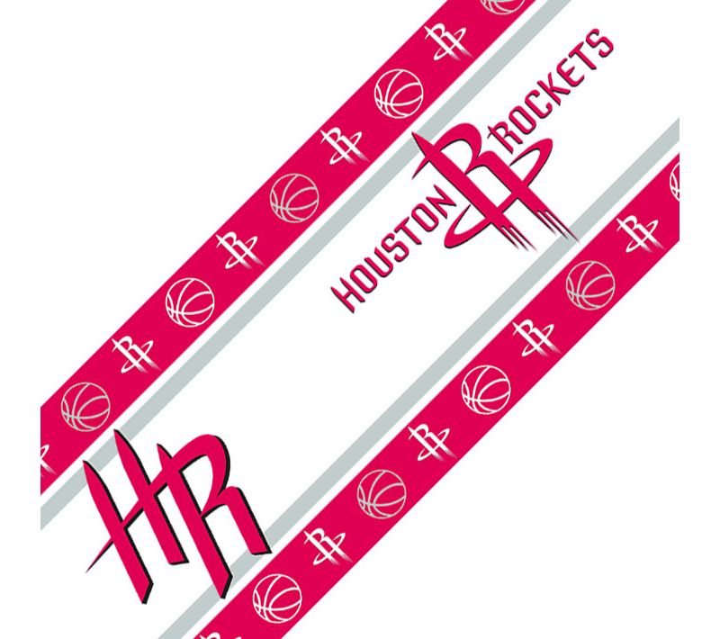 NBA Wall Border Self-Stick Basketball Team Logo Border - Houston Rockets..