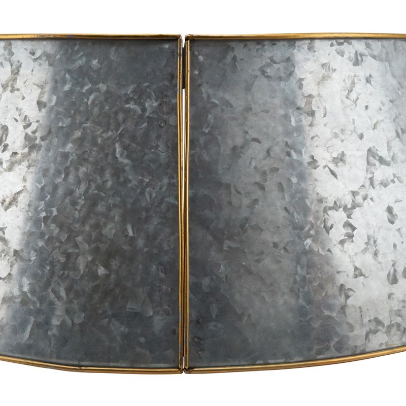 Saro Lifestyle Galvanized Christmas Tree Ring With Gold Rim