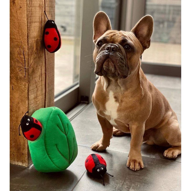 ZippyPaws Burrow Ladybug and Leaf Dog Toy