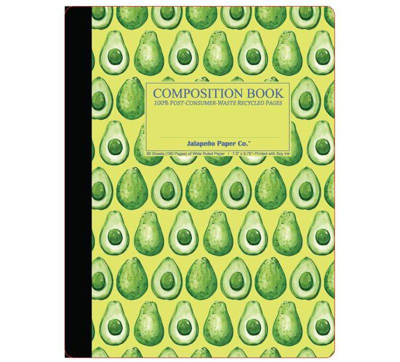 Composition Notebook Wide Ruled Avocado - Jalapeno Paper Co