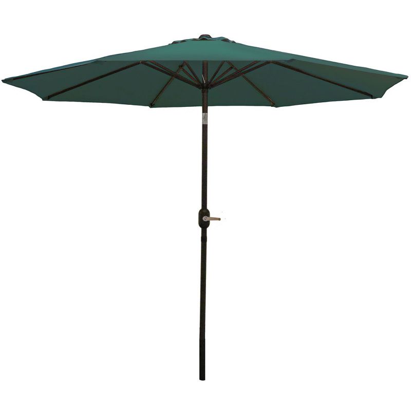 9' x 5' Rectangular Double Top Patio Outdoor Market Umbrella Emerald Green - Crestlive Products