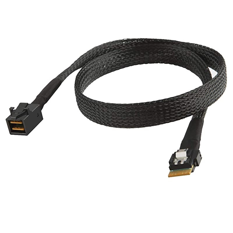 SFF8654 to SFF8643 Cable Slim SAS SFF8654 4i 38pin Host to Mini SAS HD SFF8643 36pin Target Cable 15 FT
