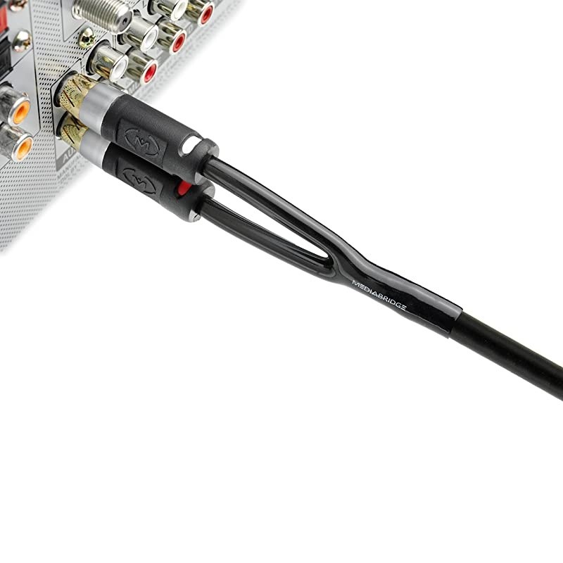 Stereo Cable with Left and Right Audio 6 Feet RCA to RCA GoldPlated Connectors Part MPCALR06B