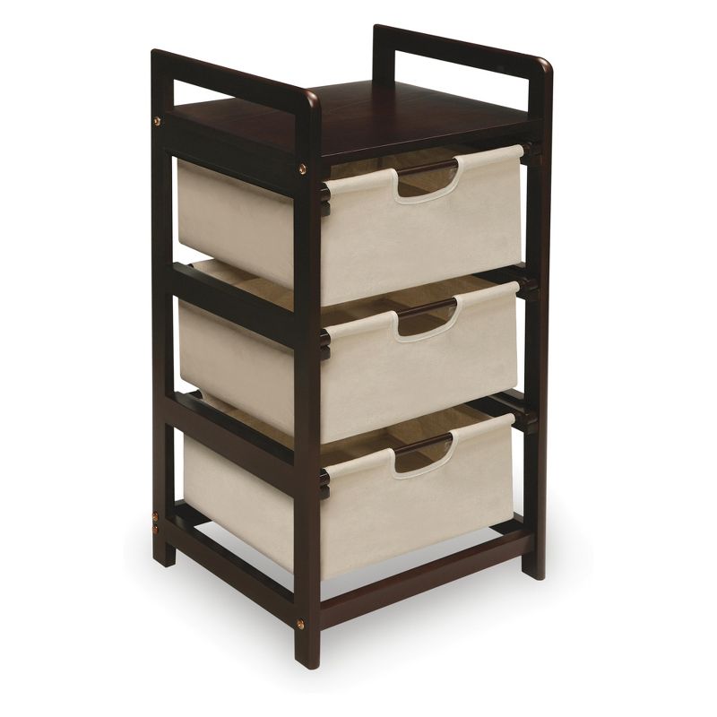 Badger Basket 3 Bin Hamper/Storage Unit Tan