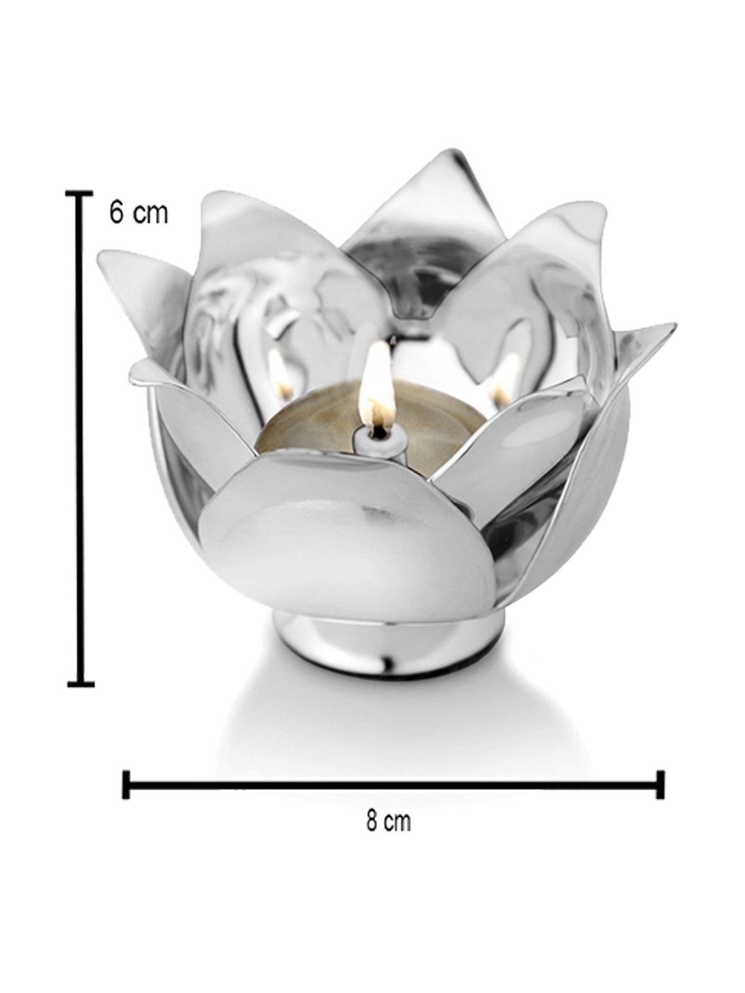 Episode Silver Plated Diya Lotus