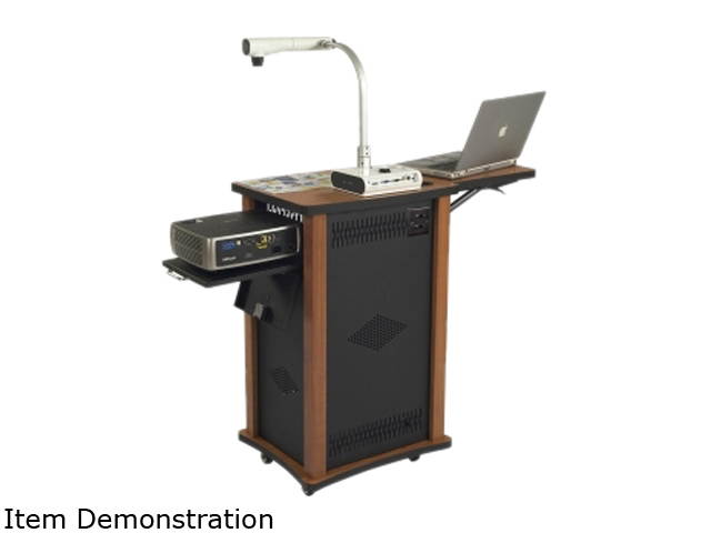 Oklahoma Sound WZD-VA, The Wizard Presentation Cart Cherry/ Black Finish