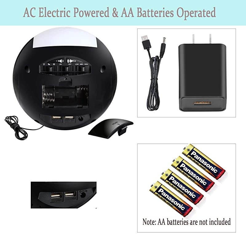 Digital Alarm Clock FM Radio7 Colors LED Night LightDual USB Chargers1224HDSTWhite Digits with Dimmer SnoozePlug in Battery OperatedDesign for Adults Kids Heavy Sleeper Elderly Bedroom