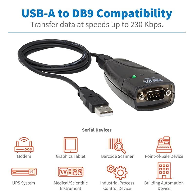 Keyspan High-Speed USB to Serial Adapter, PC & Mac (USA-19HS)