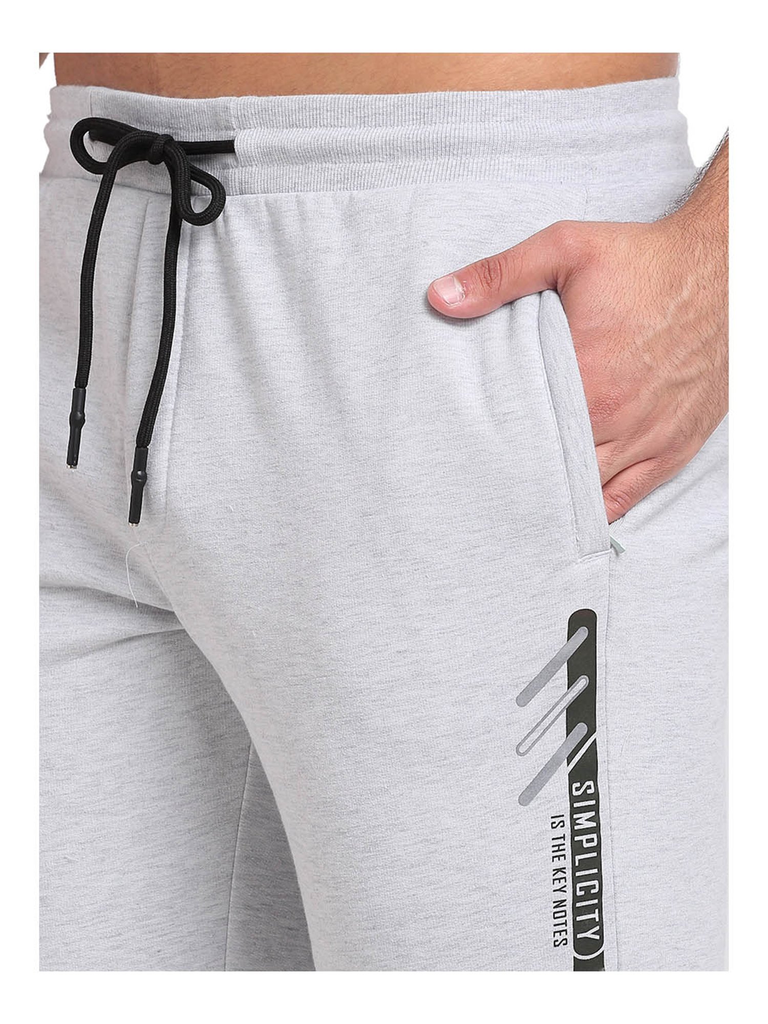 Global Republic Ecru Melange Printed Tracksuit