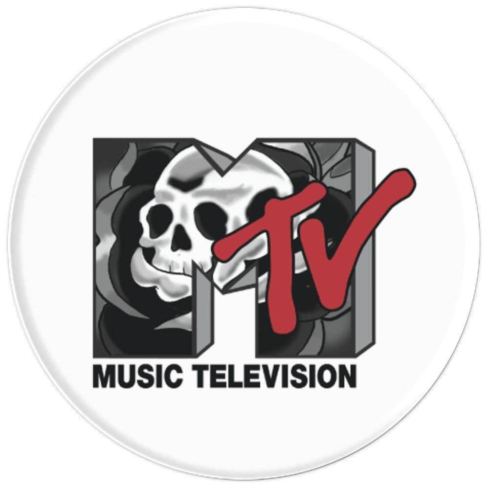 American Traditional Skull MTV Logo PopSockets Grip and Stand for Phones and Tablets
