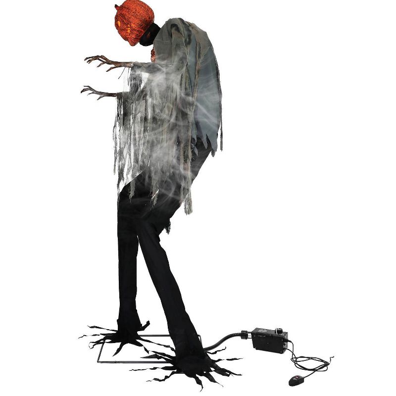 7.1ft Halloween Scorched Scarecrow with Fog Machine