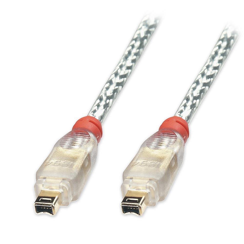 Lindy FireWire Cable - Premium 4 Pin Male to 4 Pin Male, Transparent, 10m (30885)