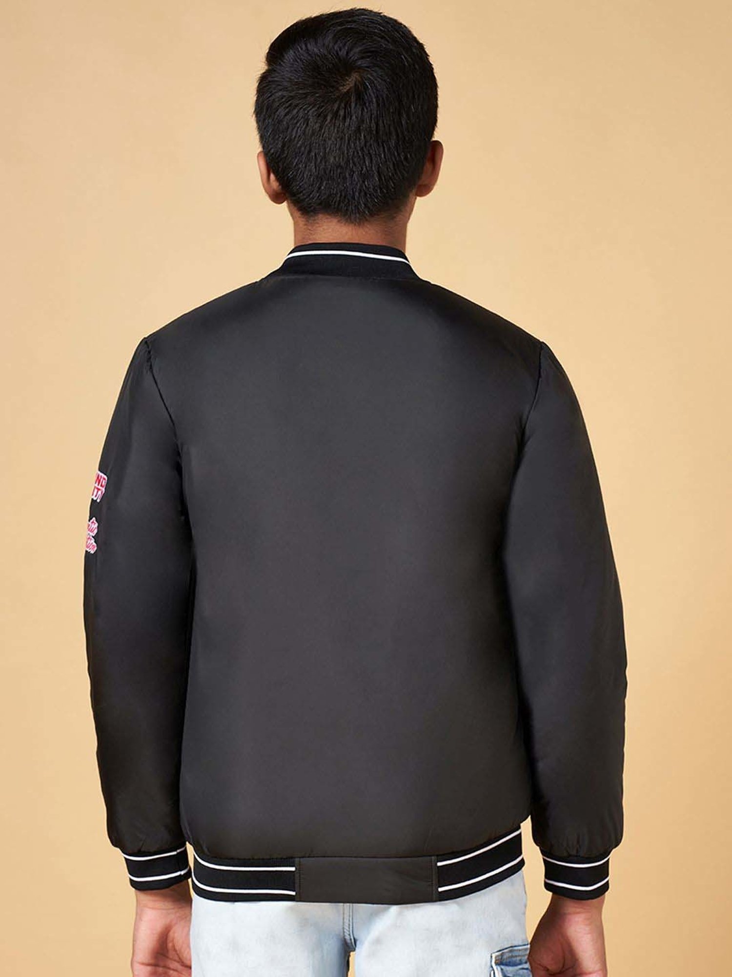 Coolsters by Pantaloons Kids Black Printed Full Sleeves Jacket