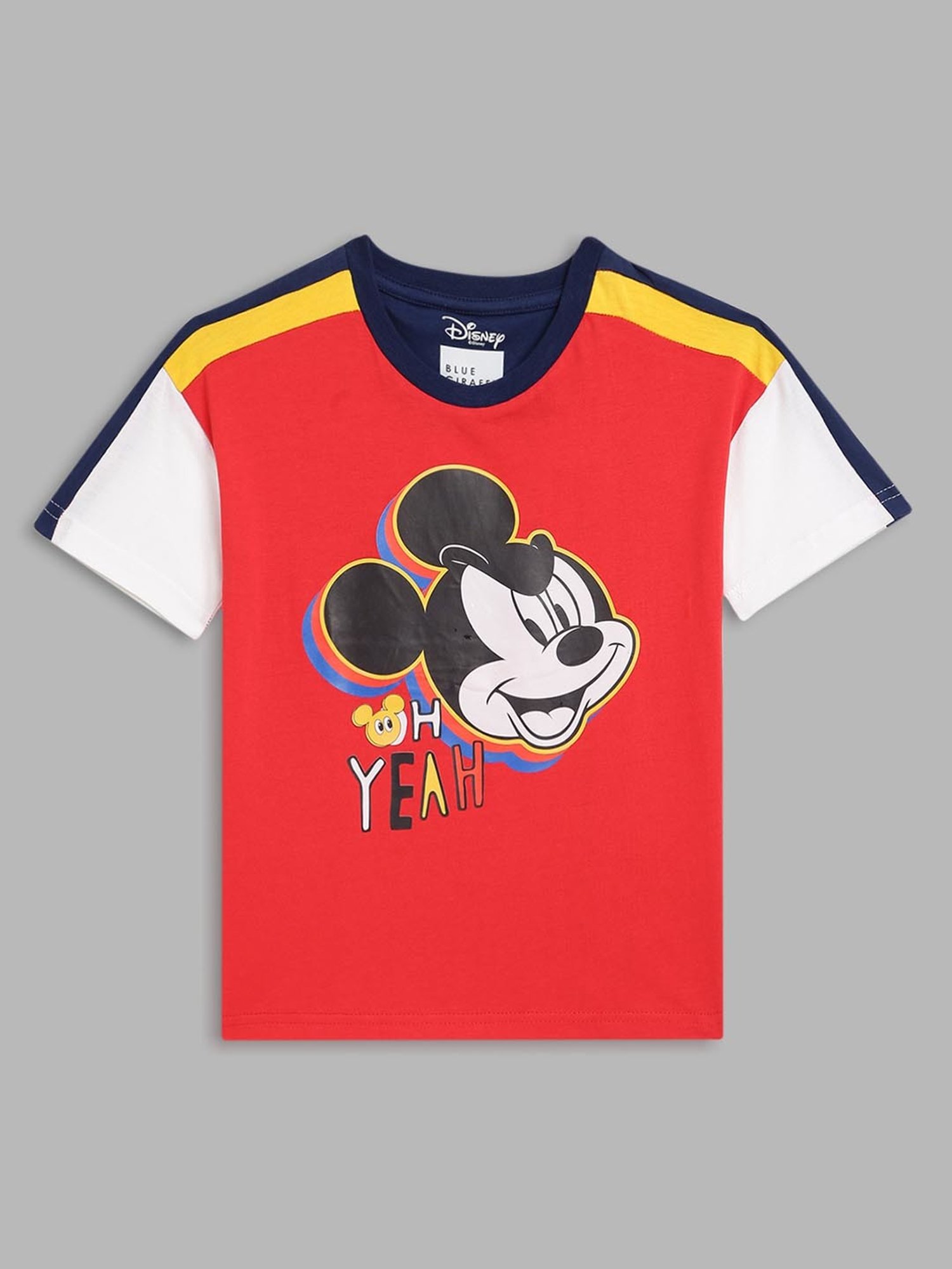 Blue Giraffe Kids Red Printed T-Shirt