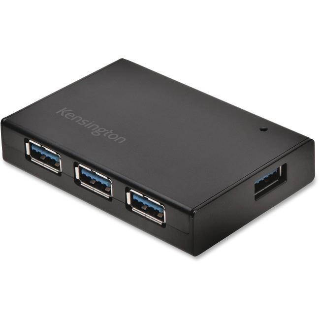 Kensington UH4000C USB 3.0 4-Port Hub & Charger - Black