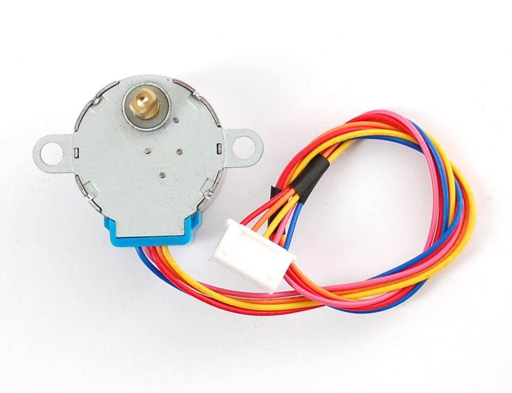 Small Reduction Stepper Motor - 12VDC 48-Step 1/16 Gearing