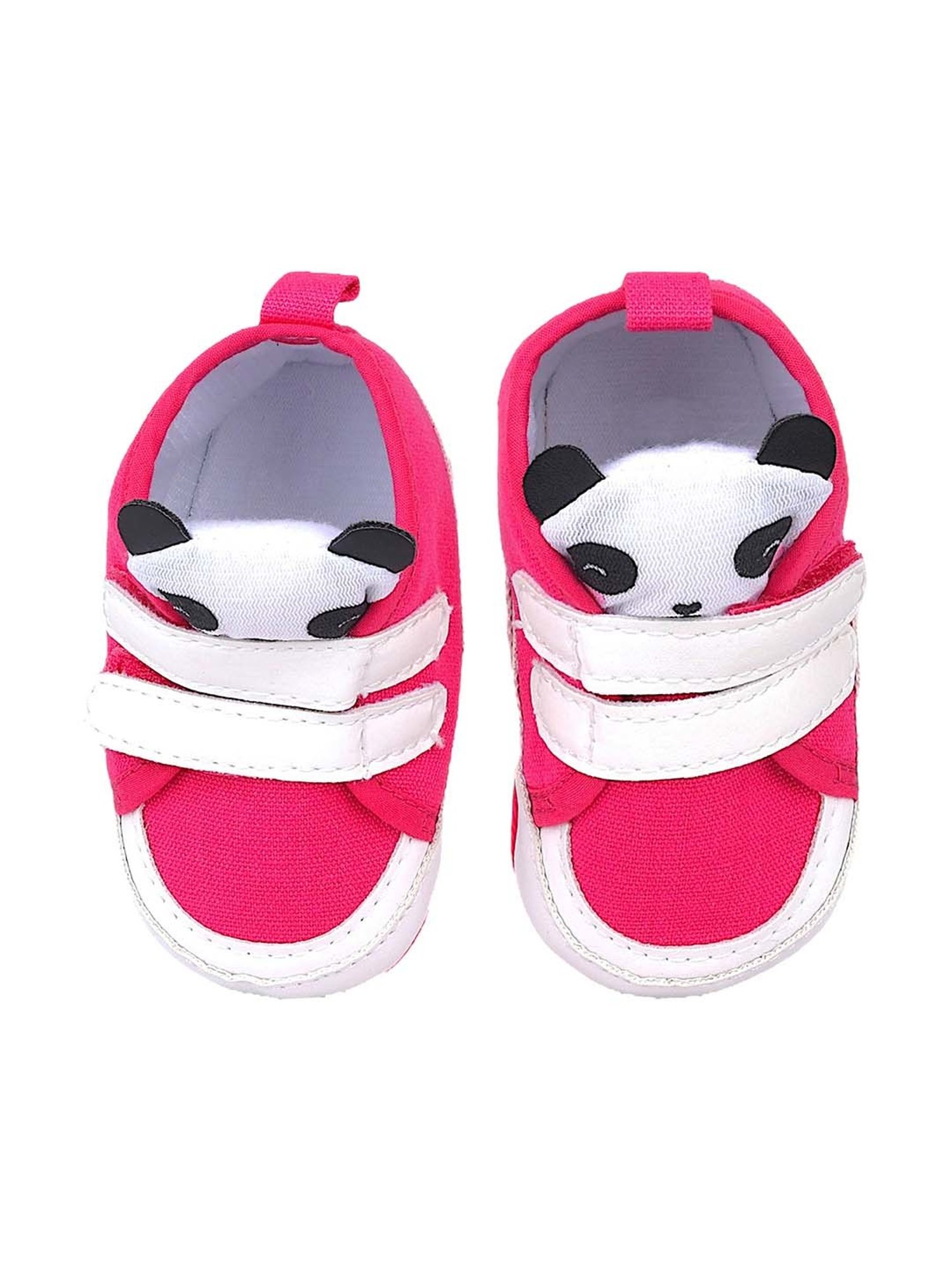 Baby Moo Kids Pink & White Velcro Shoes