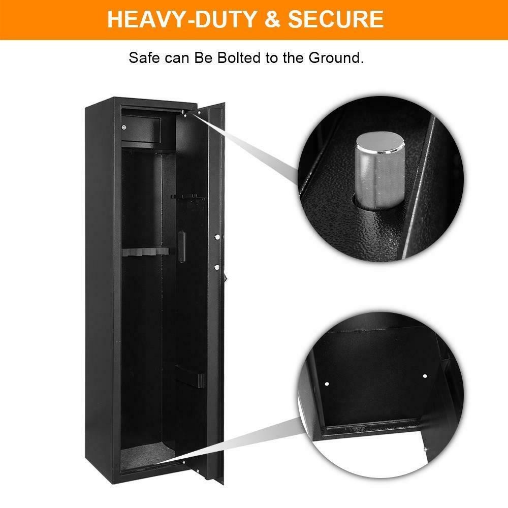 57" Mechanical 5  Safe Rifle Shot Security Box Case Electronic Lock