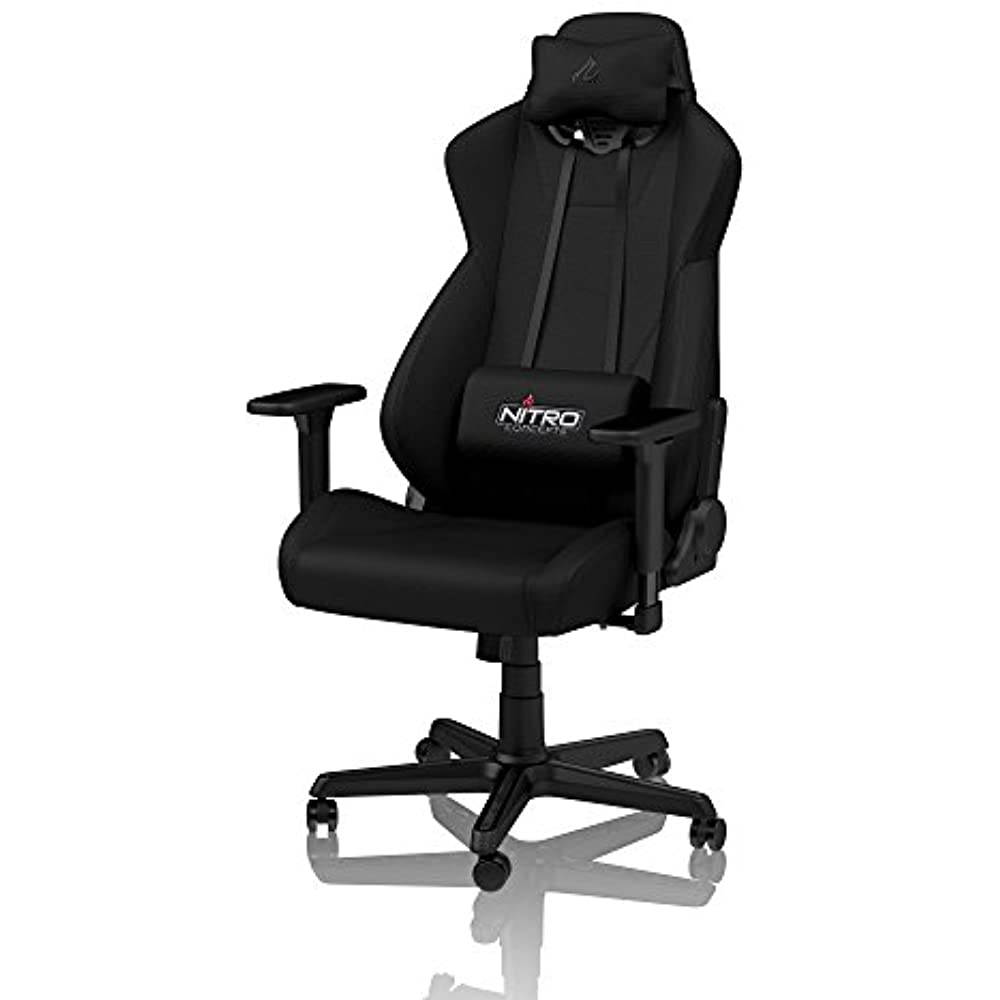 Nitro Concepts S300 Stealth Black Ergonomic Office Gaming Chair - NC-S300-B