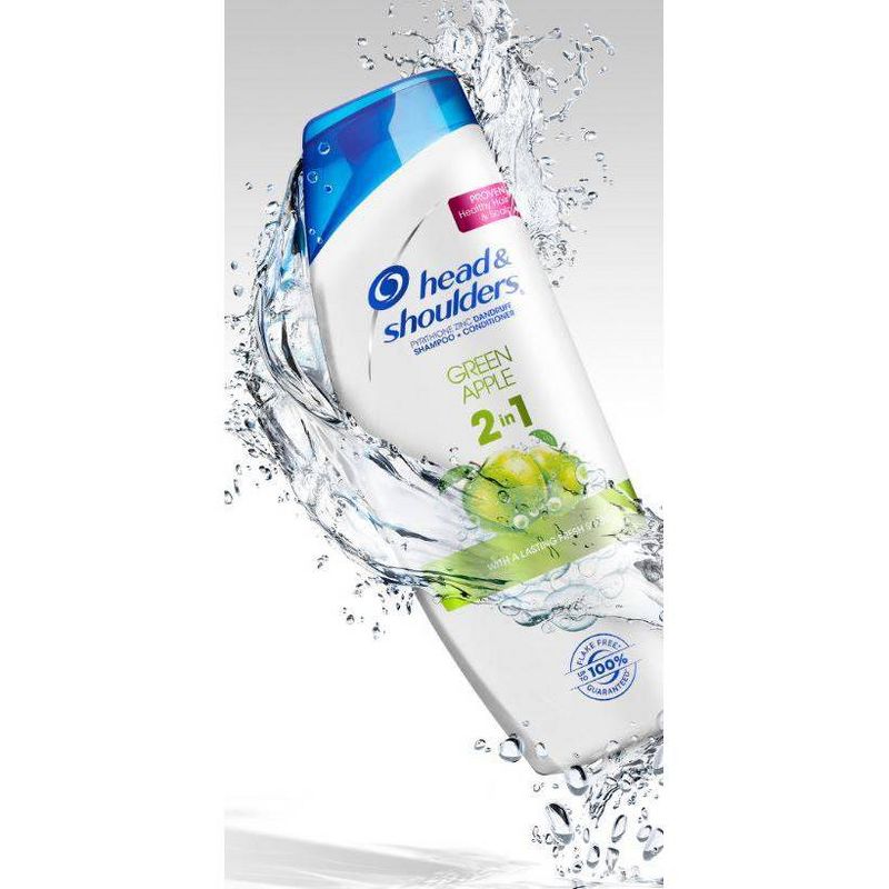 Head and Shoulders Green Apple Anti-Dandruff Paraben Free 2 In 1 Shampoo and Conditioner - 13.5 fl oz