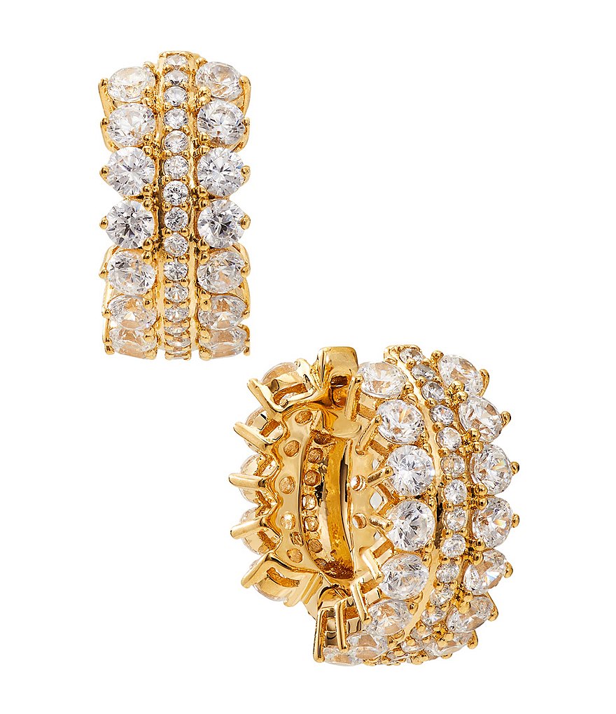 Nadri Leah Small Pave Huggie Earrings