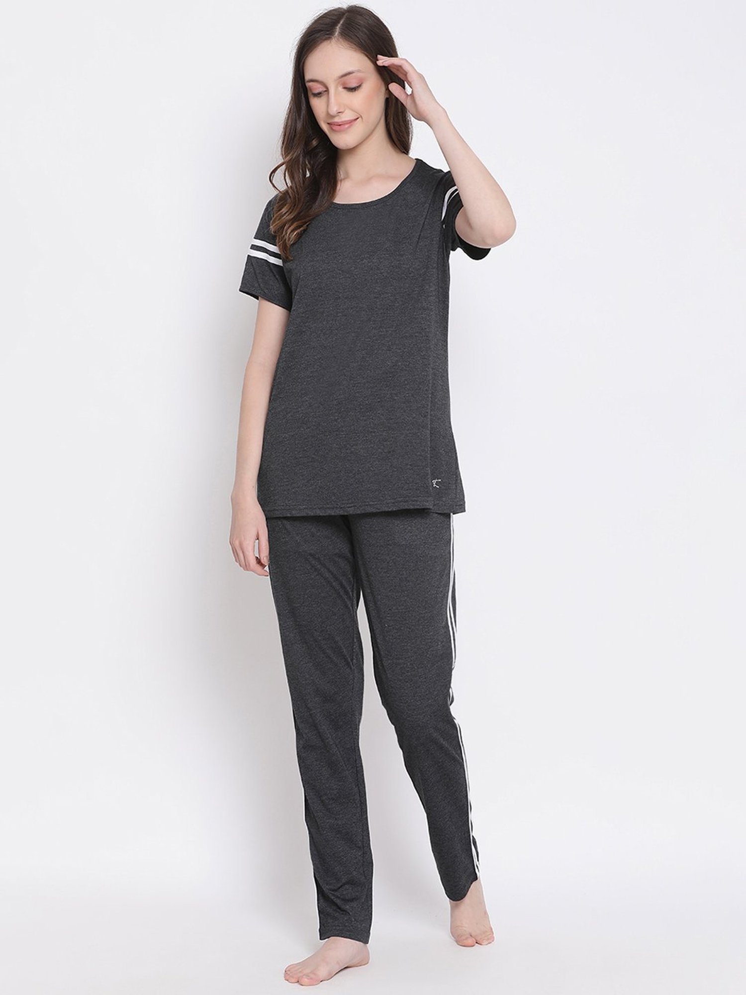 Kanvin Grey Textured Pyjamas