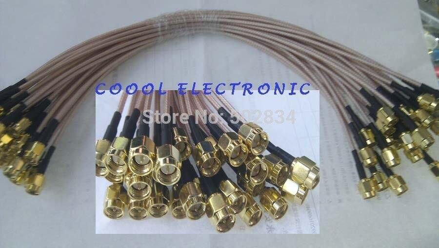 50pcs/lot SMA Male to SMA Male RG316 RF Cable Adapter Connector 30cm