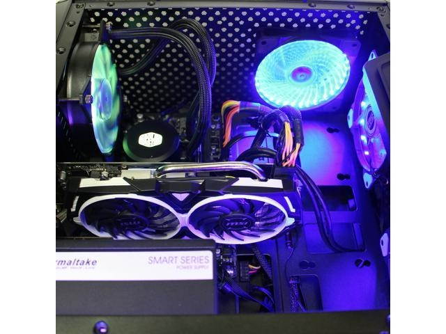 Custom PRC Ryzen Gaming PC AMD Ryzen 3 1300X 3.5GHz Quad-Core 16GB Crucial Ballistix DDR4 AMD Radeon RX 570 8GB GDDR5 HDMI VR Ready 500GB m.2 SSD 1TB HD 1200 Mbps 802.11ac WiFi LG DVDRW Windows 10 Pro